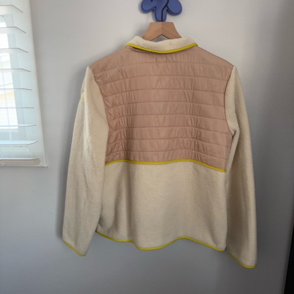 Faherty Large Cobble Hill Popover Fleece 1/4 Zip Cream - Picture 6 of 10